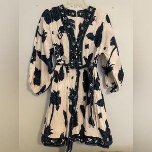 Banana Republic Tropical Print Linen Dress